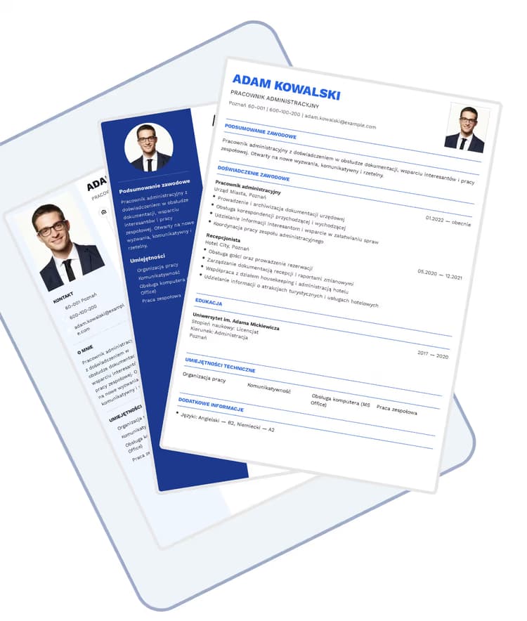 Kreator CV online z podglądem dokumentu i edycją sekcji