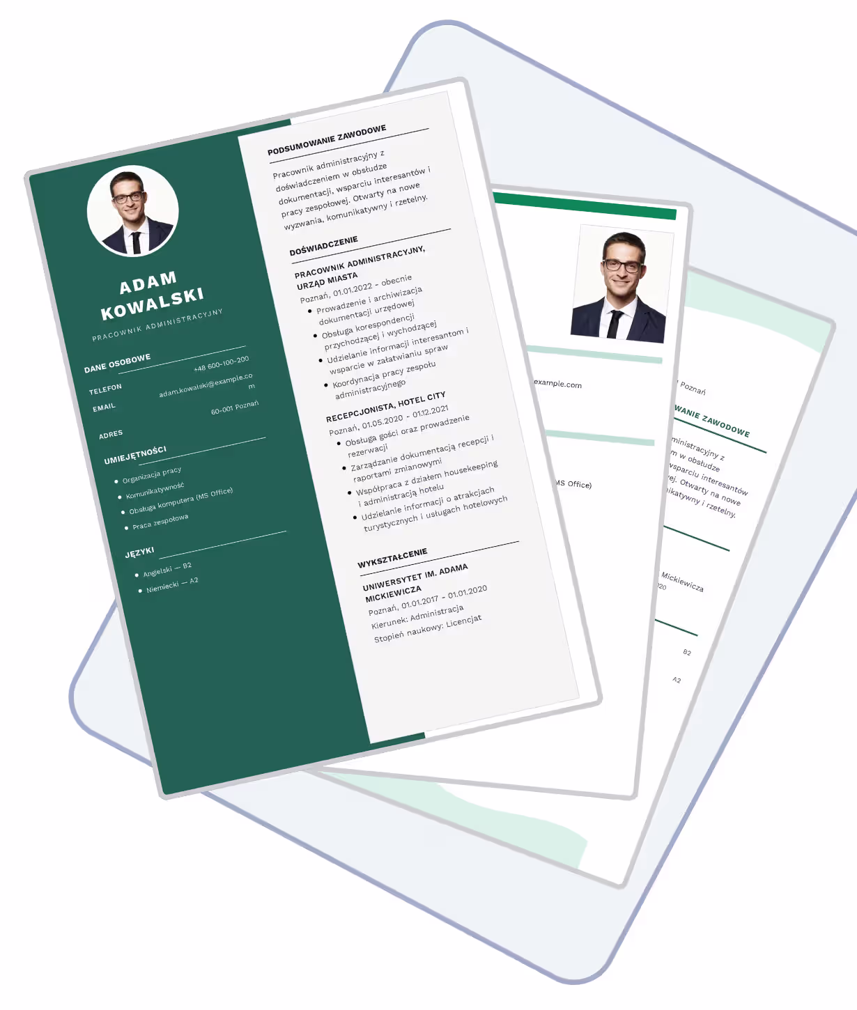 Kreator CV online z podglądem dokumentu i edycją sekcji