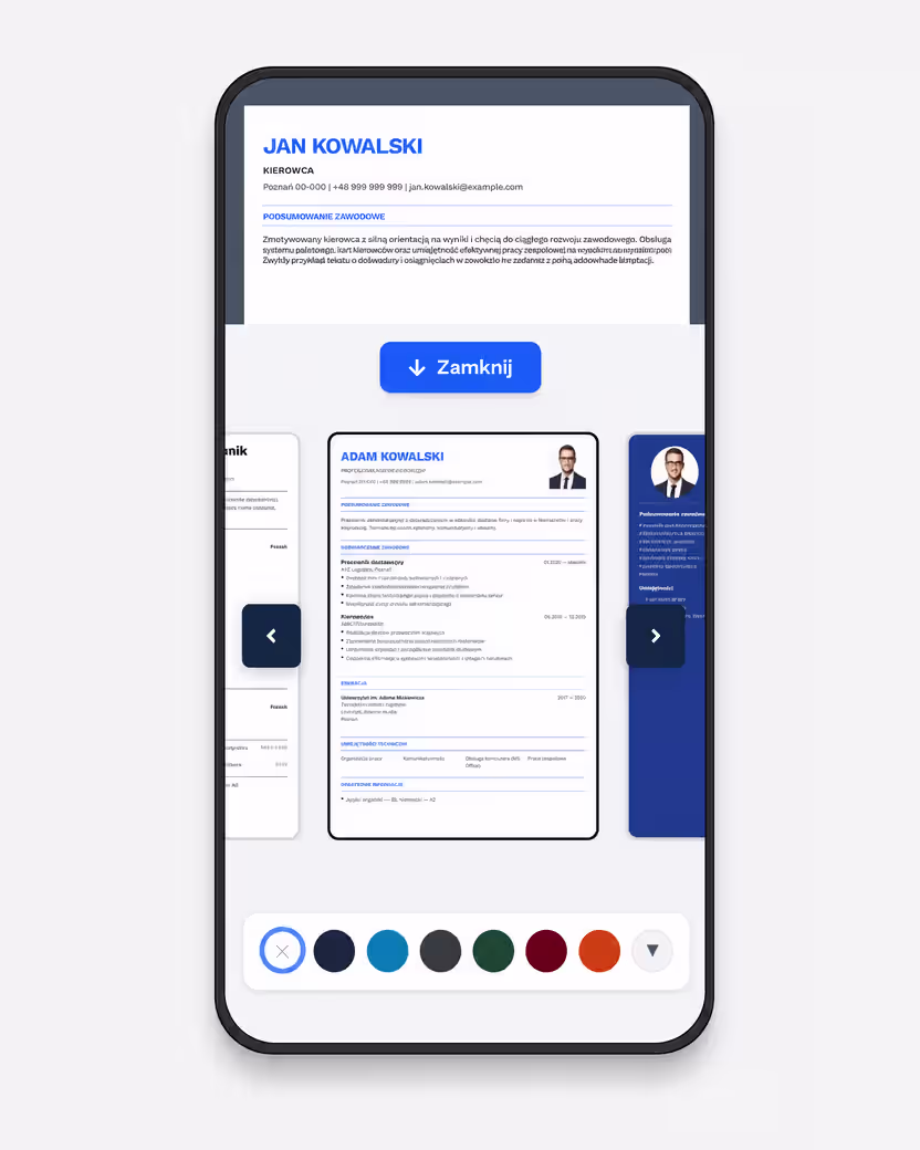 Wybierz szablon CV dla dietetyka