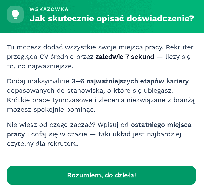 Wskazówki ekspertów w generatorze CV — jak napisać skuteczne CV